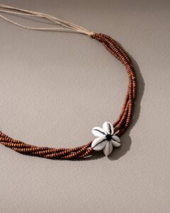 Handcrafted Cowry Shell and Wooden Beads Choker